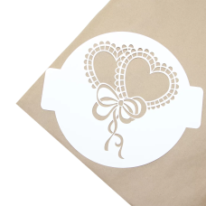 Трафарет, Круг, Воздушные сердца, 24*24 см, 1 шт., КК24-31