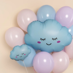 Шар (11''/28 см) Мини-фигура, Облако, Светло-голубой, Матовый, 1 шт., 902842MAB