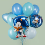 Шар (27''/69 см) Фигура, Ежик Аниме, Синий, 1 шт. в уп., 24433