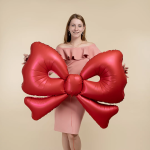 Шар (50''/127 см) Фигура, Бант, Красный, Сатин, 1 шт. в уп., 27059P