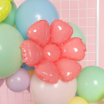 Шар с клапаном (14''/36 см) Мини-цветок, Ромашка, Розовый, 1 шт., 23124