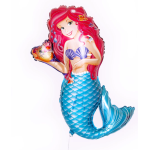 Шар (40''/102 см) Фигура, Русалочка с ракушкой, 1 шт., 901777