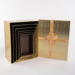 Набор коробок Кожа крокодила, Золото, Металлик, 32*25*14 см, 6 шт. в упак. , 503920