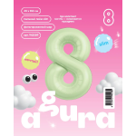 Шар (40''/102 см) Цифра, 8 Slim, Пыльный лайм, 1 шт. в уп., 942589