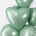 Шар (18''/46 см) Сердце, Мятный, Макарунс, 1 шт., 201500PM