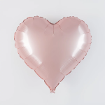 Шар (18''/46 см) Сердце, Розовый, Сатин, 1 шт., 183000SPP