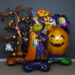 Шар 3D (59''/150 см) Фигура на подставке, Дерево на Хэллоуин, 1 шт. в уп., 21919