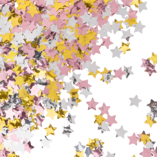 Конфетти фольга Звезда, Ассорти Делюкс, Металлик, 1,5 см, 50 г., 6014330