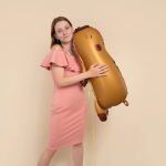 Шар 3D (33''/84 см) Фигура, Капибара, Сатин, 1 шт. в уп., 26689