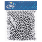 Шарики пенопласт, Серебро, Металлик, 6-8 мм, 10 гр., 6233551