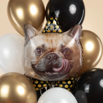 Шар (29''/74 см) Фигура, Бульдог в колпачке, 1 шт., 27754
