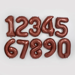 Шар (32''/81 см) Цифра, 8, Шоколадный, 1 шт. в уп., 26048