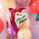 Шар 3D (24''/61 см) Сердце, Люблю тебя, Мама, 1 шт., 23469