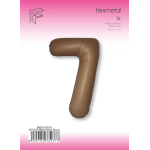 Шар (40''/102 см) Цифра, 7 Slim, Шоколад, Матовый, 1 шт. в уп., B901917MCH