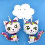 Шар (38''/97 см) Фигура, Котенок Единорог, Розовый, 1 шт., 2006APK