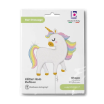 Шар (37''/94 см) Фигура, Волшебный единорог, Голография, 1 шт. в уп., 35952GH-P