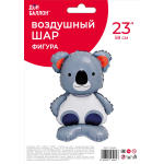 Шар 3D (23''/58 см) Фигура на подставке, Коала, 1 шт. в уп., 23461