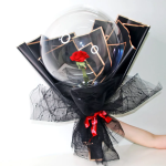 Шар (18''/46 см) Сфера, Deco Bubble (черная упаковка), широкий клапан, Прозрачный, Кристалл, 10 шт. , 5523182