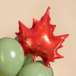 Шар (28''/71 см) Фигура, Кленовый лист, Красный, 1 шт., 26751