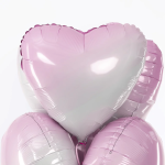 Шар (18''/46 см) Сердце, Розовый, Градиент, 1 шт., 201500BGRS
