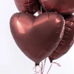 Шар (18''/46 см) Сердце, Ройбуш, Сатин, 1 шт., 201500RO