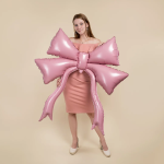 Шар (47''/119 см) Фигура, Бант (надув воздухом), Розовый, 1 шт., 27030