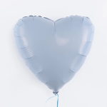 Шар (19''/48 см) Сердце, Небесный, 1 шт., 941933