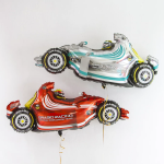 Шар (42''/107 см) Фигура, Гоночный автомобиль, Серый, 1 шт., 243GY