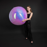 Шар 3D (50''/127 см) Сфера, Сиреневый, Хамелеон, 1 шт. в уп., 24947