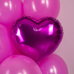 Шар (18''/46 см) Сердце, Фуше, Металлик, 1 шт., 123033