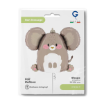 Шар (26''/66 см) Фигура, Маленькая Мышка, Серый, 1 шт. в уп., G72198-P