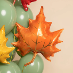 Шар (28''/71 см) Фигура, Кленовый лист, Оранжевый, 1 шт., 26754