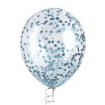 Конфетти фольга Круг, Голубой, Хром, 1 см, 50 г., 6015450