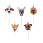 Набор свечей Фигура, Собачки, 6 см, 5 шт. с держат., 629242