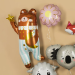 Шар (41''/104 см) Фигура, Мишка со звездочкой, 1 шт. в уп., 23933P