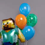 Шар 3D (59''/150 см) Фигура на подставке, Пиксельный герой, 1 шт. в уп., 27734