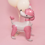 Шар 3D (33''/84 см) Пудель в колпачке, Розовый, 1 шт. в уп., 26602