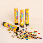 Хлопушка пружинная (8/20 см), Круги фольга, Ассорти, 1 шт., 823192