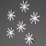 Декоративное украшение Снежинки, 2,5 см, Белый, 25 шт., 6230829