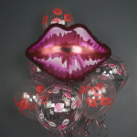 Шар (30''/76 см) Фигура, Губы, Красный, 1 шт. в уп., 15370P