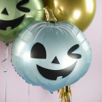Шар (22''/56 см) Фигура, Тыква на Хэллоуин, Голубой, 1 шт., G72112