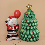 Шар (51''/130 см) Фигура 3D, Новогодняя елка, Светло-зеленый, Сатин, 1 шт. в уп., 25018