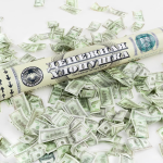 Пневмохлопушка (16/40 см), Деньги, Доллары, 1 шт., 923010