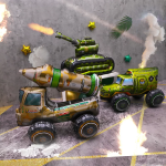 Шар (25''/64 см) Фигура 3D, Военный грузовик, 1 шт. в уп., 19765