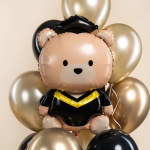 Шар (35''/89 см) Фигура, Медвежонок Выпускник, 1 шт. в уп., 27616