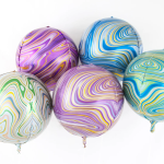 Шар 3D (24''/61 см) Сфера, Мраморная иллюзия, Фуше, Агат, 1 шт., 550573F