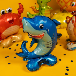Шар 3D (21''/53 см) Фигура на подставке, Акула, 1 шт. в уп., 24548