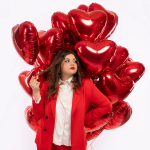 Шар (19''/48 см) Сердце, Красный, 1 шт., 758083