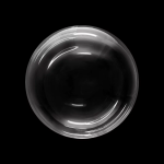 Шар (10''/25 см) Мини-сфера, Deco Bubble (черная упаковка), Прозрачный, Кристалл, 10 шт. в уп., 5503101