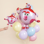 Шар с клапаном (17''/43 см) Мини-фигура, Смешарики, Нюша, 5 шт. в уп., 515115